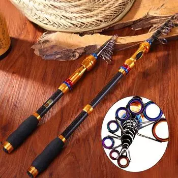 Спиннинговая удочка 1,8-3,6 м, телескопическая карбоновая удочка, портативная лодка, удочки для ловли карпа 1.8 m