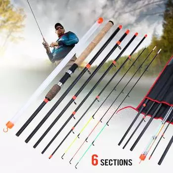 Рыболовный спиннинг с деревянной ручкой 3m