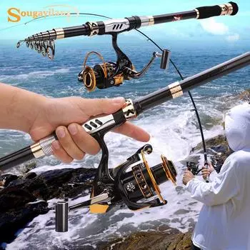 Спиннинговая удочка, рыболовная катушка, 99% углеродное волокно, комбинированная удочка, морская удочка для рыбалки на открытом воздухе 1.8mRod 1000Reel