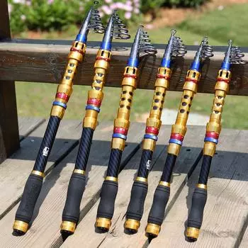 Спиннинговая удочка, телескопическая портативная удочка из углеродного волокна, удочка для ручного озера 1.8M Rod