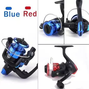 Спиннинговые барабаны 5.2:1 металлическая катушка для лески, спиннинговое рыбное колесо, рыболовные снасти красный