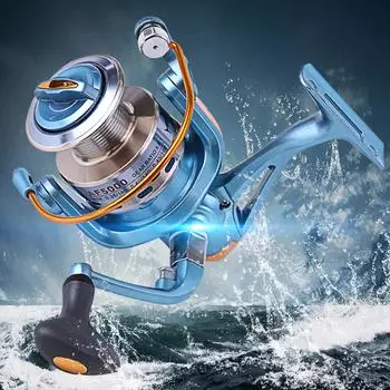 Спиннинговые катушки, алюминиевая шпуля 5,5:1, высокая скорость, плавное сопротивление, мощность 6,4 кг, инструменты для рыбалки на открытом воздухе AF1000