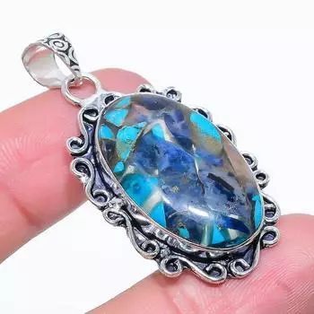 Spiny Oyster Gemstone Handmade 925 Sterling Silver Jewelry Pendant 1.89 I2U56