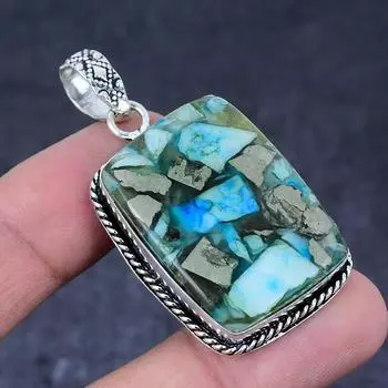 Spiny Oyster Gemstone Handmade 925 Sterling Silver Jewelry Pendant 2.05 r0S32