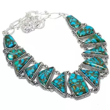 Spiny Oyster Turquoise Gemstone Handmade 925 Silver Jewelry Necklace 18 JCN484-312