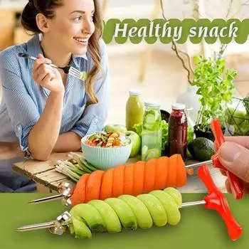 Spiral Cutter Making Shredder Grater Vegetables Spiral Knife Manual Kitchen Tools And Gadgets Vegetable Slicer Roller Easy