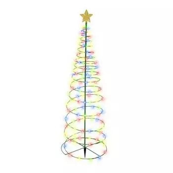 Спиральная рождественская елочная гирлянда Романтичная рождественская спиральная гирлянда Садовые лампы на солнечных батареях Устойчивы к погодным условиям и красочны Автоматически