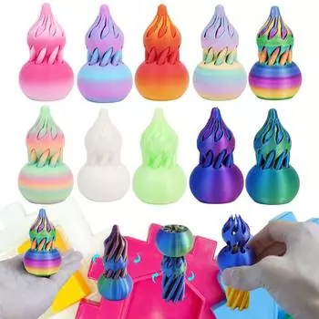 Спиральная тыква игрушка-фиджет невозможная тыква проходная игрушка 3D печатная спиральная тыква игрушка мини вихревая нить иллюзия настольный декор подарок для снятия стресса A