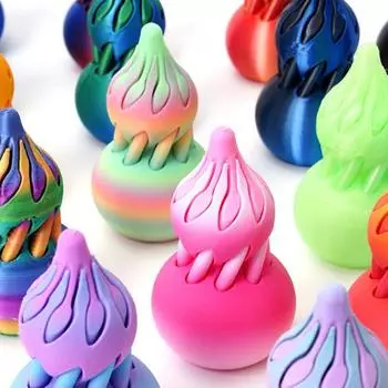 Спиральная тыква игрушка-фиджет невозможная тыква проходная игрушка 3D печатная спиральная тыква игрушка мини вихревая нить иллюзия настольный декор подарок для снятия стресса D