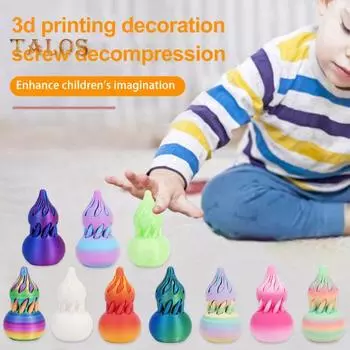 Спиральная тыква игрушка-фиджет невозможная тыква проходная игрушка 3D печатная спиральная тыква игрушка мини вихревая нить иллюзия настольный декор подарок для снятия стресса B