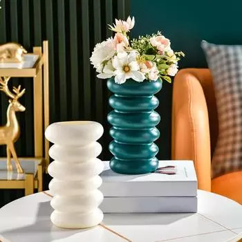 Спиральная ваза для цветов, современная прочная пластиковая цветочная композиция, держатель для цветочных растений, контейнер для домашнего офиса, центральное украшение для рабочего стола A