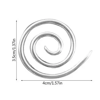 Спиральная вязальная спица Вязальный инструмент ручной работы Спиральная вязальная игла серебряный
