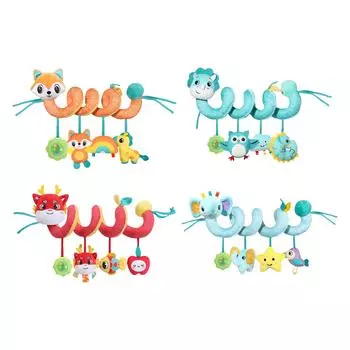 Спиральное автокресло игрушка коляска игрушка - кровать подвесная погремушка игрушка для детей 0-12 месяцев, автокресло кроватка с музыкальной погремушкой игрушка для новорожденных мальчиков девочек подарок One Size