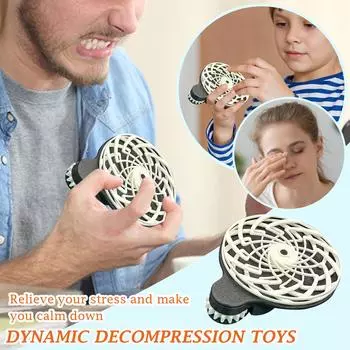 Спиральные декомпрессионные игрушки, вращающиеся игрушки, пальчиковые игрушки, декомпрессионные игрушки One Size чёрный