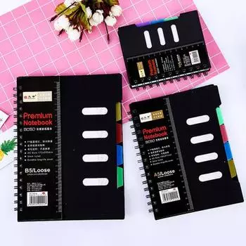 Спиральный блокнот с разделителями, гладкое письмо, утолщенная страница премиум-класса, без растекания чернил, блокнот для повестки дня, офисные принадлежности M