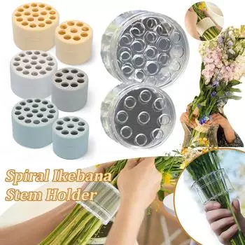 Спиральный держатель для стебля икебаны Пластиковый букет Цветочная композиция Букет Твистер Цветочная композиция Держатель для вазы Цветочная композиция