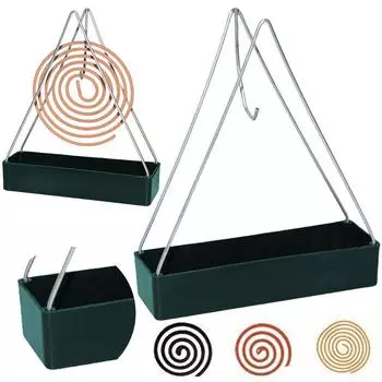 Спиральный держатель спирали от комаров Железный держатель спирали от комаров Подставки для благовоний Рамка для благовоний Современная стойка для благовоний с отпугивателем чёрный