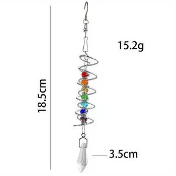 Спиральный хвост ветряной вертушки, ловец солнца, хрустальный шар, стабилизатор, бусина чакры, подвесной кинетический ветряной колокольчик, создатель радуги, садовый декор