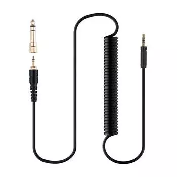 Спиральный кабель 2,5 мм на 3,5 мм для наушников, пружинный шнур, провод с адаптером 6,35 мм для Momentum, Momentum 2.0 HD4.30 HD400S
