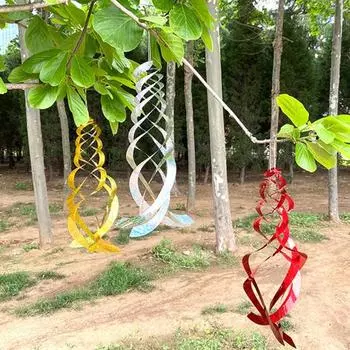 Спиральный отражатель для отпугивания птиц, высокоотражающий вращающийся спиннер для дома и улицы, сада, двора, фермы, подвесное устройство для отпугивания птиц, украшение серебряный