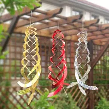 Спиральный отражатель для отпугивания птиц, высокоотражающий вращающийся спиннер для дома и улицы, сада, двора, фермы, подвесное устройство для отпугивания птиц, украшение