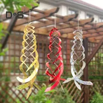 Спиральный отражатель для отпугивания птиц, высокоотражающий вращающийся спиннер для дома и улицы, сада, двора, фермы, подвесное устройство для отпугивания птиц, украшение серебряный