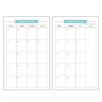 Спиральный переплет для выработки привычек, сменные внутренние страницы, листы формата А6, внутренняя бумага, список дел MONTH