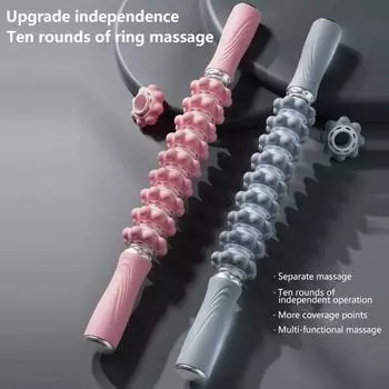 Спиральный пружинный ролик для мышц, сгибающийся, расслабляющий мышцы, роликовый инструмент, дымоход розовый