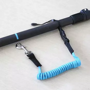 Спиральный ремешок, веревка для каяка, поводок для банджи, эластичный ремень для серфинга синий