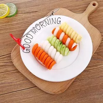 Спиральный резак для картофеля, ручной роликовый резак для картофеля фри, измельчитель, терка, кухонный гаджет, кухонные инструменты, овощерезка красный
