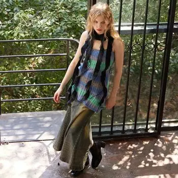 Спиральным вязанием ручной работы свисающие бакенбарды, двухцветный вязаный шарф с рюшами, женский осенне-зимний шерстяной декоративный шарф 210x4cm