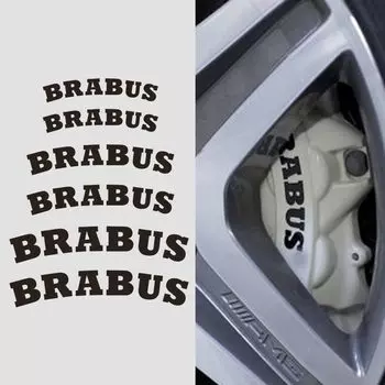 SPIRIT BEAST Brabus Caliper Sticker Brake Caliper Cover Brake Caliper Sticker Waterproof High Temperature Cool Black Brabus