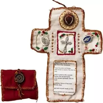 Spiritual Mini Prayer Quilt Blessings Prayer Mat .Lightweight Pocket Shrine Encouragement