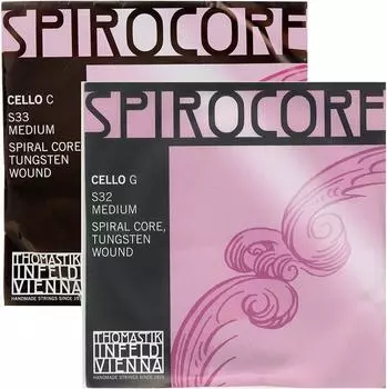 SPIROCORE виолончельные струны, набор из вольфрамовой проволоки GC