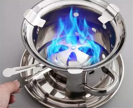 Спиртовая печь самопомощь маленькая кастрюля сухая кастрюля твердый жидкий спирт нержавеющая сталь сухой котел жаровня на открытом воздухе маленькая кастрюля