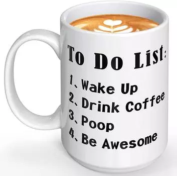 Список дел Большая емкость 15 унций Кружка-маркер для кофе Чайная чашка Внешняя торговля Новинка Ebay Американский 401-500ml