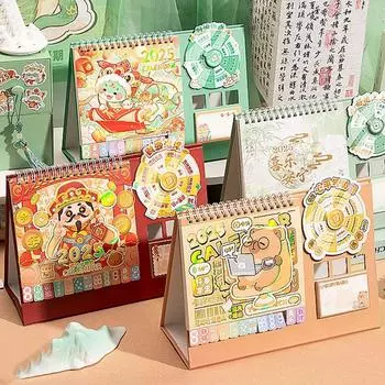 Список дел Колесо Настольный Календарь Забавный Органайзер Повестки Дня Планировщик Капибара 2025 Календарь Декор Style 1