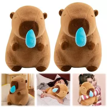 Spit Bubble Capybara Pillow Cartoon Capybara Spit Bubble Plush Pillow Capybara Shaped Throw Pillow for Sofa Couch Bedroom Decor