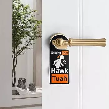 Spitting Ptysis Дверная вешалка Сверхпрочная ручка для двери спальни в доме, офисе, акриловая вывеска, украшение, праздничный подарок чёрный