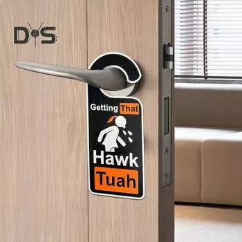 Spitting Ptysis Дверная вешалка Сверхпрочная ручка для двери спальни в доме, офисе, акриловая вывеска, украшение, праздничный подарок чёрный