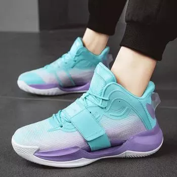 Splash 4th generation basketball shoes men s hollow shock absorption Velcro design middle school students cement floor sports shoes 4th generation old 36