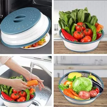 Splash-proof Convenient Reusable Multipurpose Highly Recommended Practical Popular Microwave Protective Cover Oil-proof Durable красный