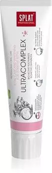 Splat Professional Ultracomplex dentifrice bio-actif pour un soin complet et des dents sensibles plus blanches TU прозрачный