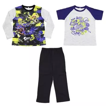 Splatoon 3 Boys Glowing 2TOP Pajamas Long Sleeve Top and Bottom Set 562 [Bandai]