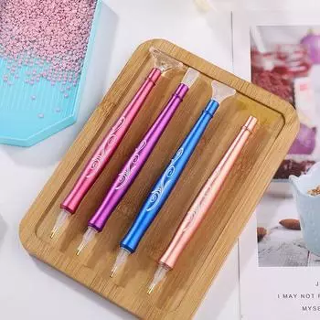 Сплав Алмазная ручка для рисования Клей Глина 5D Алмазная картина Поднос Коврик Точечная дрель Ручка для сверления Грязь DIY Алмазная живопись Аксессуары розы красного