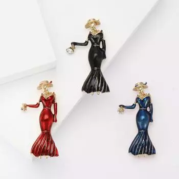 Сплав эмаль модная брошь для девушки темперамент элегантный женский костюм кардиган корсаж ювелирные изделия булавка