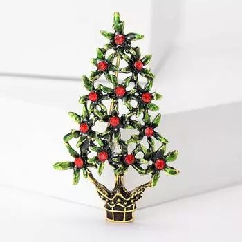 Сплав эмали брошь Рождественская елка креативная универсальная мужская и женская одежда корсаж украшение булавка