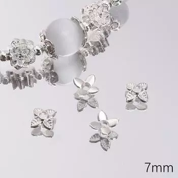 Сплав Цветок Поднос Разделитель Аксессуары Подвески Подвеска Для Изготовления Ювелирных Изделий DIY Серьги Ожерелье Браслет 01 7mm 50pcs