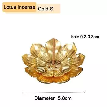 Сплав для курильницы, держатель для палочки, пластина, буддизм, курильница в виде лотоса, бронзовая курильница для настурции, украшение для дома S бронзовый