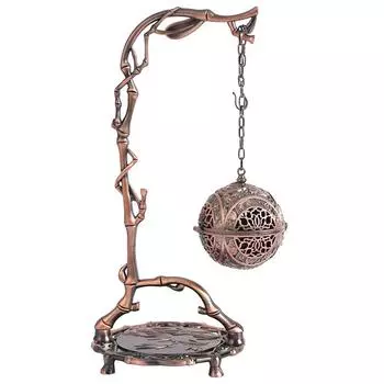 Сплав Дракон Бамбуковая Подвесная Курильница Китайский Офис Спальня Красный